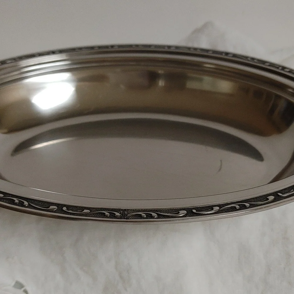 Mid Century Oneida Oval Stainless Steel Covered Serving Dish